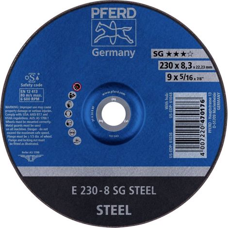 Meule A24RSG 230 x 8 mm coudée (1/4)