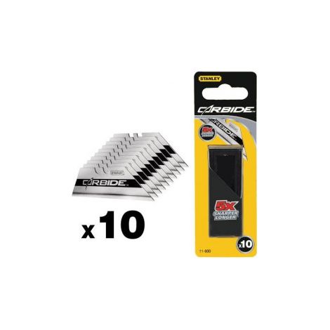 Tarjeta de 10 cuchillas de carburo Fatmax Pro STANLEY 62mm - 2-11-800