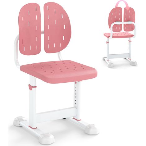 COSTWAY Height-adjustable Kid¡¯s Desk Chair Children Study Chair-Pink (1/5)