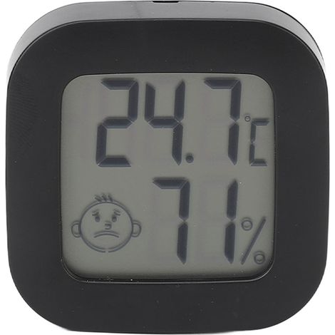Thermomètre humidimètre numérique LCD mini portable noir pour maison bureau, hygromètre électronique précis avec affichage clair (1/5)