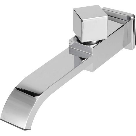 Waschtischarmatur, Wandarmatur G/2 Einzel-Kaltwasserfall-Waschtischmischer, Wasserzubehör (Chrom) (1/5)