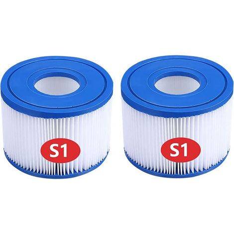 2 Stück Intex S1 aufblasbare Poolfilter, passend für 29001EPureSpa Filterpumpenfilter-Whirlpools (1/5)