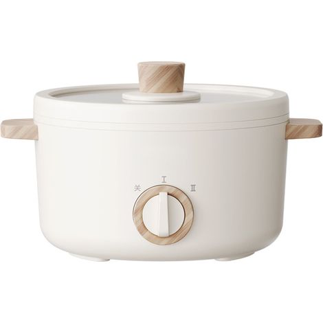 Poêle électrique antiadhésive mini cuiseur à ramen, nouilles, multifonction pour pâtes soupe, prise CN 220V blanc (1/5)
