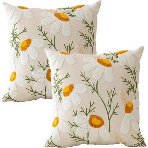 Lot de 2 housses de coussin de canapé, 45 x 45 cm,housses de coussins pour chambre à coucher,canapé (ne pas inclure) (1/5)