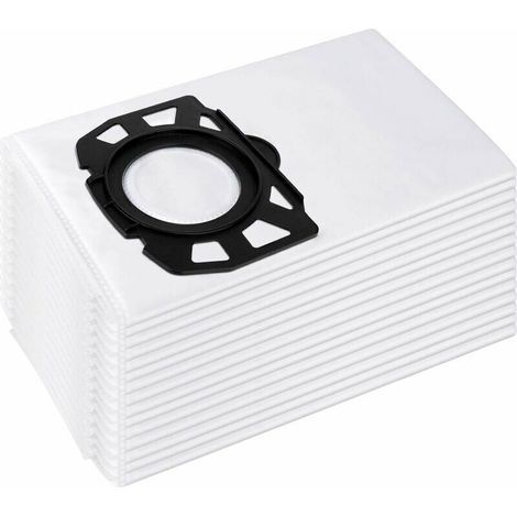 BDD Lot de 15 sacs d'aspirateur non tissés pour Kärcher 2.863-006.0 KFI 487 sacs de rechange WD4 WD5 WD6 WD5P WD6P Premium MV4 MV5 MV6 sacs filtrants pour aspirateurs secs/humides (1/5)