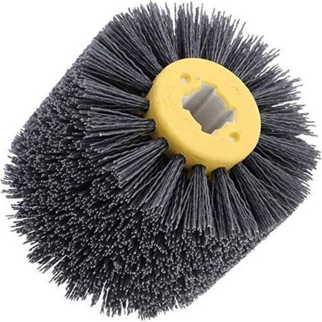 Brosse en nylon - Roue de traction - Brosse de polissage - Grain 180/240 - Pour machine à bois - Machine à satiner (grain 240) (1/5)