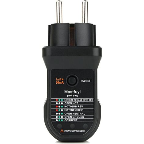 Testeur de prises UlisemSocket, testeur de prises différentielles avancé, fil neutre automatique, fil de terre direct, détecteur de polarité de circuit, testeur de fuites électriques, testeur de prise (1/4)