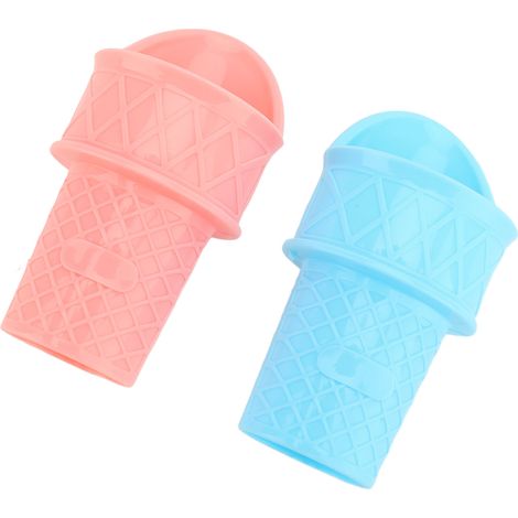 Cucchiaio per cono gelato in PP, 2 pezzi, coppetta riutilizzabile per dolcetti surgelati, ideale come bomboniera per feste, rosa e blu. (1/5)