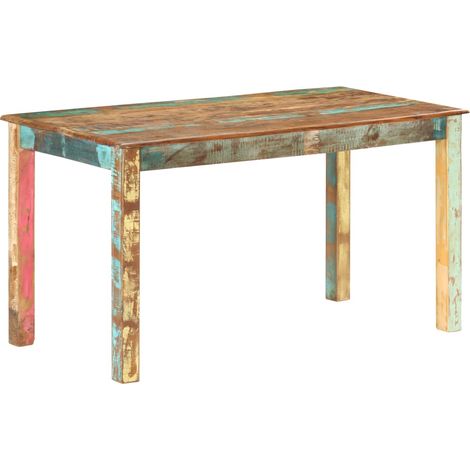 Table de salle à manger Bois de récupération solide 140x70x76cm (1/5)