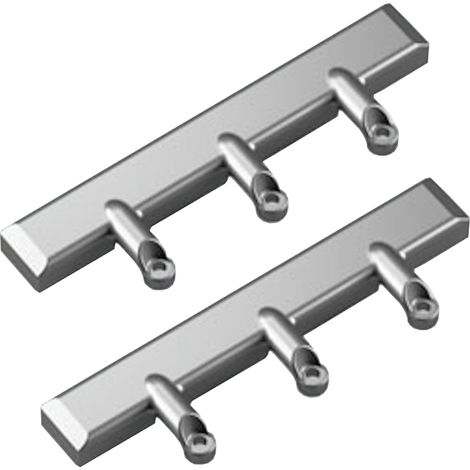 1 Satz Kesseböhmer Adapter für 20 mm Alurahmen, vernickelt