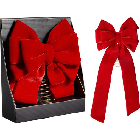 Fiocco puntale 72 cm rosso PERAGA CHRISTMAS