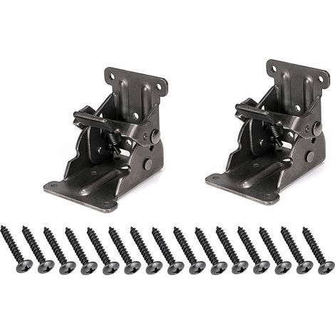 self-locking hinges, fixings for folding support feet, reinforcement bracket for folding workbench legs, with 20 screws. (1/5)