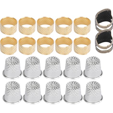 Sewing Thimble Set Adjustable Brass Fingertip Protection Handcraft Knitting Supplies (1/5)