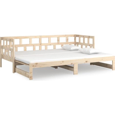 Maison Exclusive - Dormeuse Estraibile in Legno Massello di Pino 2x(80x200) cm (1/5)