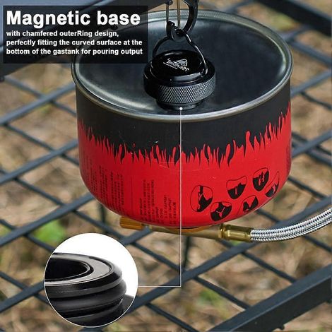 Bouchon de réservoir d'essence portable en alliage d'aluminium pour une utilisation en extérieur, avec suspension magnétique puissante et protection étanche.