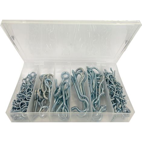 Occhiello a vite per legno set 151pz autofilettanti chiodo gancio anello a vite (1/5)
