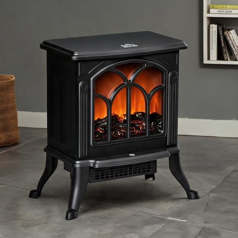 Cheminée électrique negro en métal Plástico 37,3 x 23,1 x 44 cm (1/5)