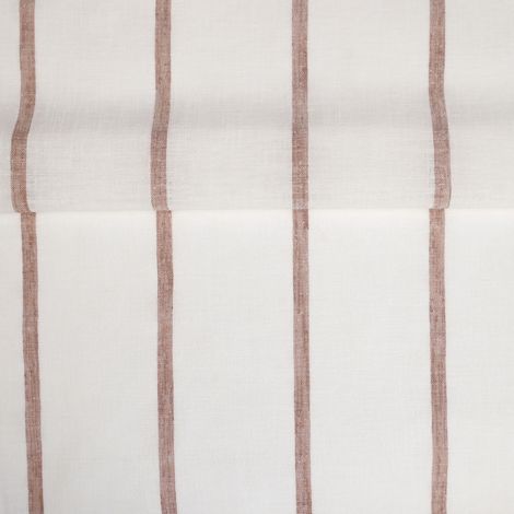 Tissu voilage à fines rayures et bas plombé Terracotta 320 cm (1/2)