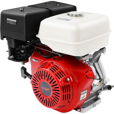 HAUTOUR Moteurs à 4 temps pour kart, moteur à essence de 15 CV, moteur fixe, moteur industriel, moteur à quatre temps refroidi à l'air, moteur additionnel, moteur kart de 420cc, moteur go-kart (1/5)