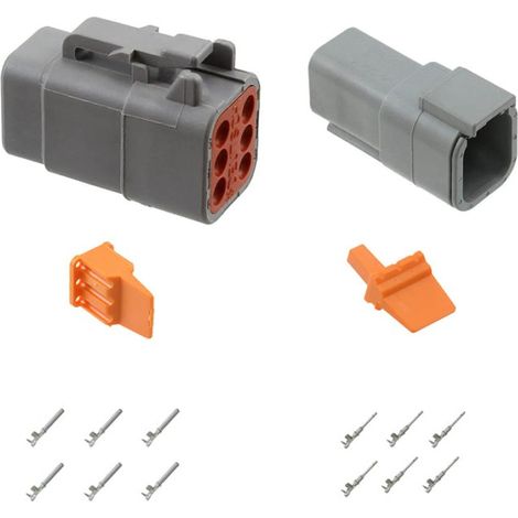 Kit Connettore Serie DTM Maschio Femmina 6 Vie