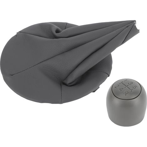 Manette de vitesse 5 vitesses avec soufflet anti-poussière, collier de fixation, remplacement compatible Fiat Panda, 500, 500C, pommeau de levier élégant, garniture intérieure robuste. (1/5)