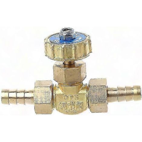 Robinet à pointeau en laiton 8 mm, régulateur de débit pour gaz propane butane, raccord barbelé, pression 1 MPa (1/5)