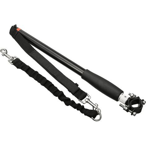Guinzaglio per cani da bicicletta, guinzaglio di trazione per cani, guinzaglio ricaricabile per cani, passeggio per cani in bicicletta, accessori per animali, nero (1/3)