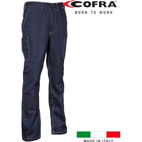Pantalon de travail Cofra Lesotho bleu marine coton 56 58