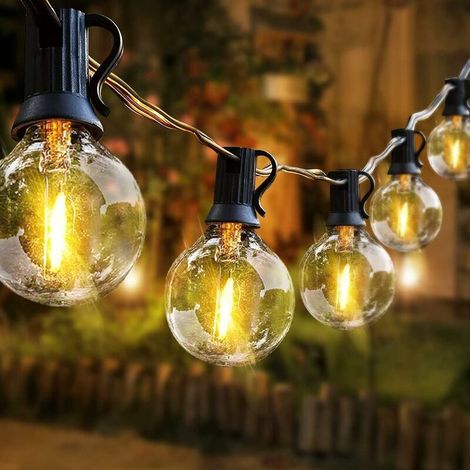30+3 Outdoor String Lights, 9M IP44 Indoor Warm White Decorative String Lights, LED Outdoor String Lights for Garden, Yard, and Party Decoration (1/5)