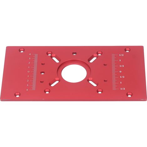Frästisch-Einsatzplatte aus Aluminiumlegierung, Hubsystem-Grundplatte, Zubehör für Holzbearbeitung, Rot (1/5)