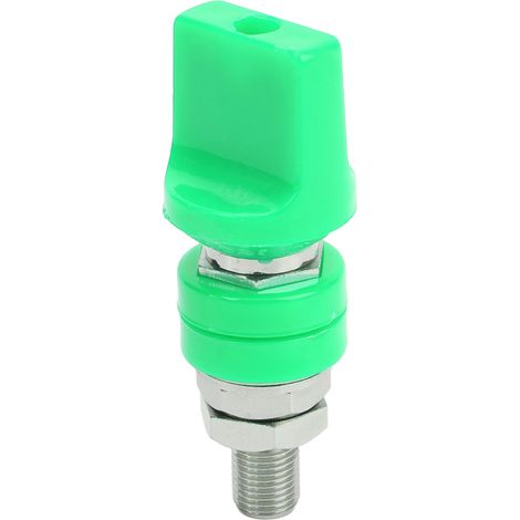 Borne de raccordement à vis M10, 100 A, pour fiche banane 4 mm, verte (1/5)