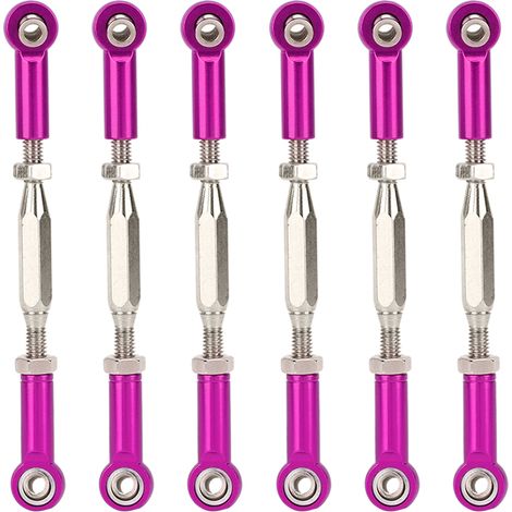 Stück 81 mm verstellbare Servogestänge aus Aluminium für RC-Cars – Lila (1/5)