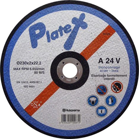 DISQUE PLATEX HUSQVARNA A 46T Ø 125 ACIER INOX ALÉSAGE 22,2 -543058914
