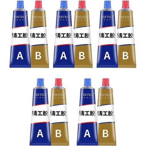 Lot de 5 colles de réparation pour métaux AB, résistantes à la chaleur et au soudage à froid. (1/5)