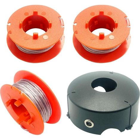 Bobine de Fil pour Bosch Art 23 26 30 Easytrim et Combitrim, Pro-Tap Automatique Bobine Cordon Souple, 8M x 1,6mm avec Couvercle F016L71088 (3 Bobine + 1 Couvercle) (1/5)