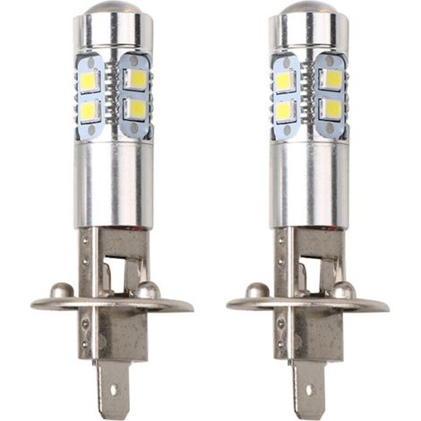 2 LED-Nebelscheinwerfer für Autos, H1 100W-Lampen, 6000K, 2835 SMD, 10 LEDs, Abblendlicht, Super Automotive - AquaForge