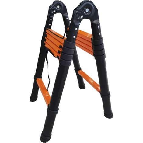 scala telescopica in acciaio easy system portata massima 150 kg 5x2 scalini