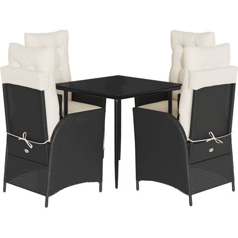 Maison Exclusive - Set de muebles jardín 5 pzas con cojines ratán (1/5)