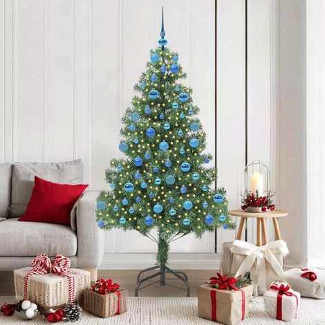Weihnachtsbaum mit 300 LEDs mit Ständer Grün 180 cm PVC