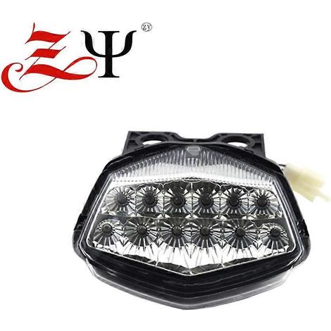 Compatible avec Kawasaki Ninja 250 (2008-2012) : feu arrière à LED avec clignotants et fonction stop modifiés – transparent (1/4)