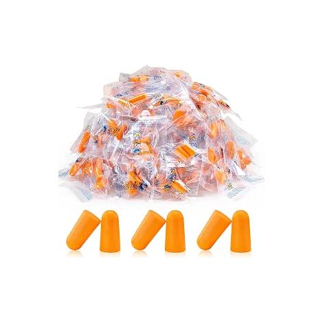Packung mit 100 Paar ultraweichen Schaumstoff-Ohrstöpseln zur Lärm- und Schnarchdämpfung (1/4)