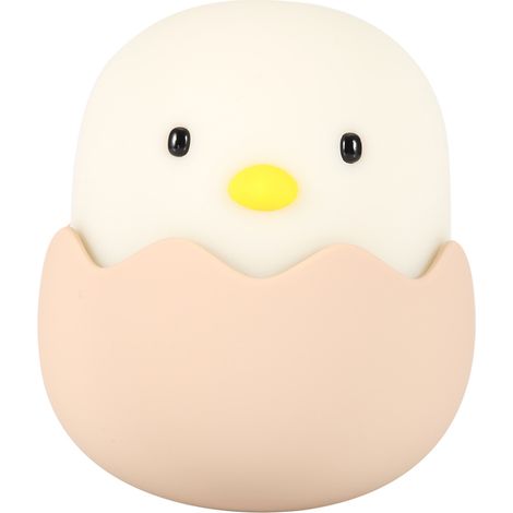 Lampe de lecture USB en silicone mignonne en forme de poussin, lumière LED rechargeable pour nuit (blanc froid) (1/5)