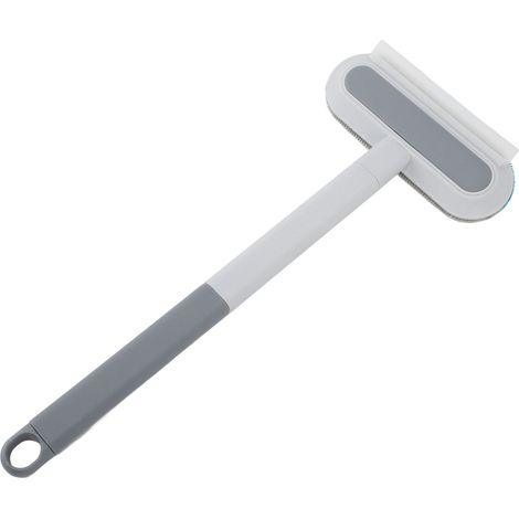 Brosse anti-poils d'animaux facile à nettoyer, réutilisable et à double usage, avec long manche. (1/5)