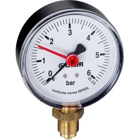 Manometro 1/4 diametro 50mm 0-6 bar radiale caleffi 557306