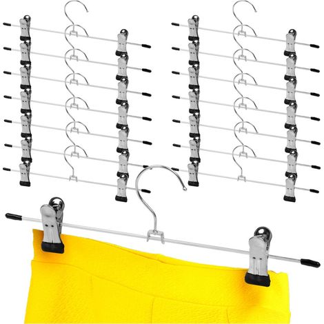 Perchas metálicas para pantalones con pinzas, 15 unidades. (1/5)