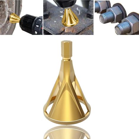Entgratungswerkzeug für Außenfasen (2 Stück Sechskant-Gold)