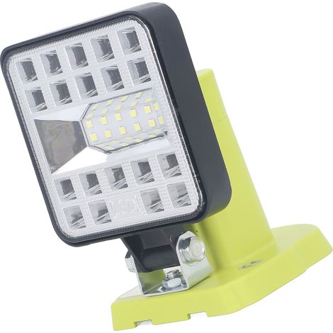 Lampe de travail LED 1800lm, projecteur pour Ryobi P189 P190 PBP002 PBP003 RB18L50 BPL1820 18V 14.4V, une batterie au Lithium (1/5)