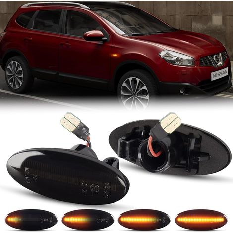 Clignotant Latéral LED Dynamique pour Cube Juke Leaf Micra K12 Micra K13 Note E11 Qashqai J10 X-trail T31 Indicateur latéral Fumée Feux Répétiteurs Séquentiels,2 Lampes (1/5)