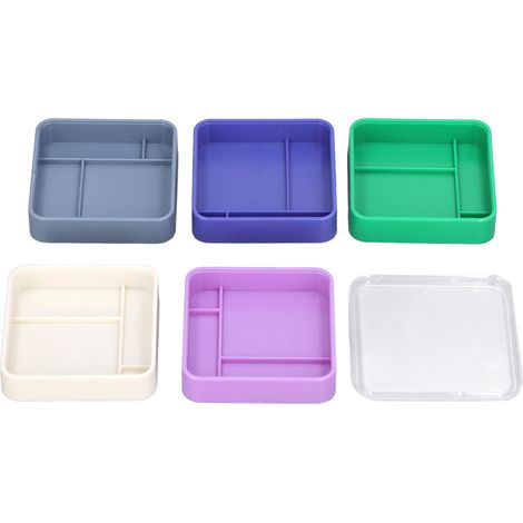 Boîte de rangement 5 couches pour pièces de montre, design à compartiments résistant aux chocs, forme losange colorée (1/5)