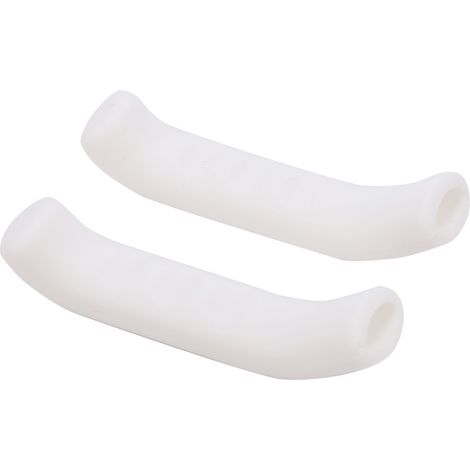 Lot de 2 manchons de protection en silicone pour leviers de frein de VTT (blanc). (1/5)